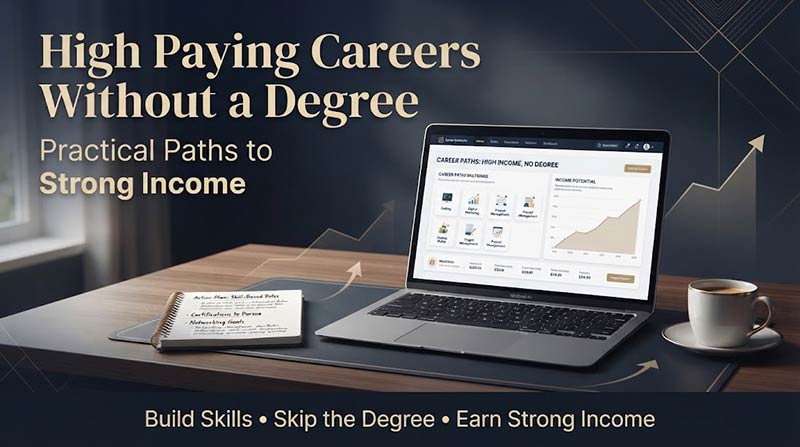 High Paying Careers Without a Degree: Practical Paths to Strong Income